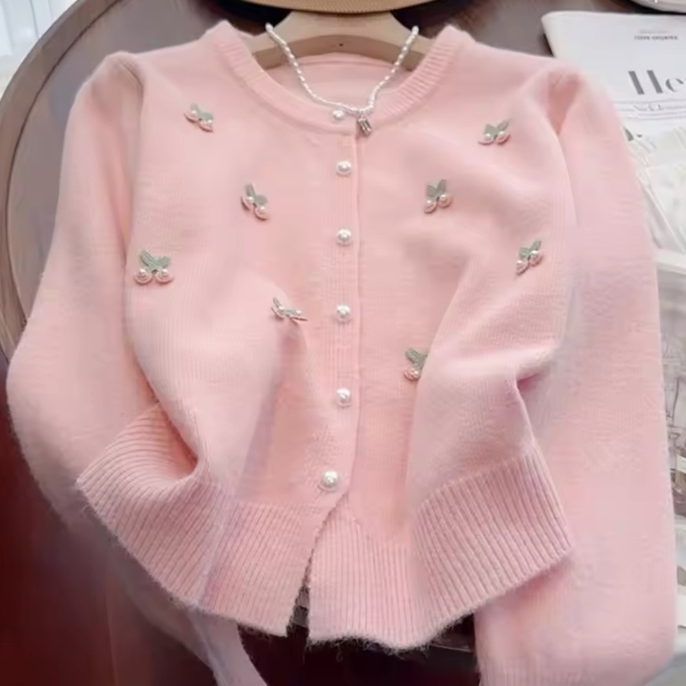COPY - Knitted Cardigan French Sweet Gentle Soft Glutinous Round Neck